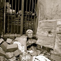 Stone-carved rejects, India